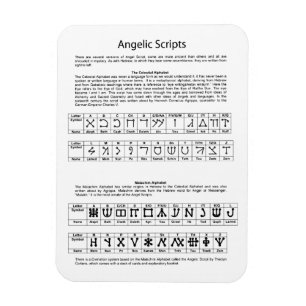 Magnet Flexible Le diagramme angélique de manuscrit d'alphabet