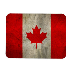 Magnet Flexible Le drapeau du Canada à Grunge