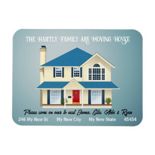 Magnet Flexible Le Faire-part de déménagement personnalisé Simple 