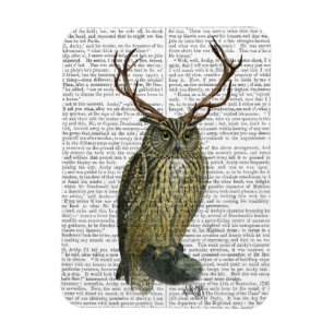 Magnet Flexible Le hibou avec des andouillers raffinent 2