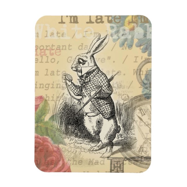 Magnet Flexible Le lapin blanc Alice au pays des merveilles (Vertical)