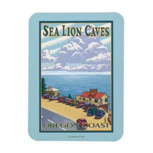 Magnet Flexible Le lion d'OregonSea foudroie l'affiche de Vintage