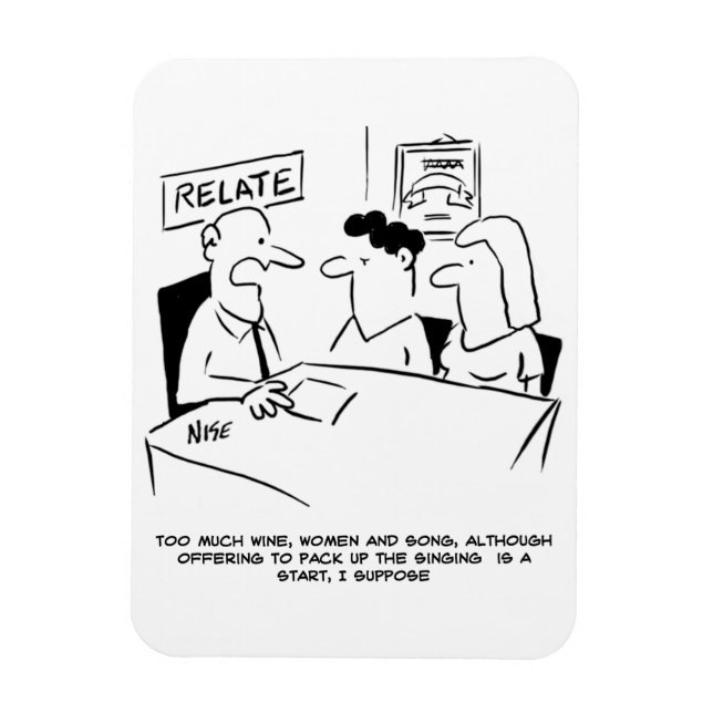 Magnet Flexible Le mari offre d'abandonner le chant (Vertical)