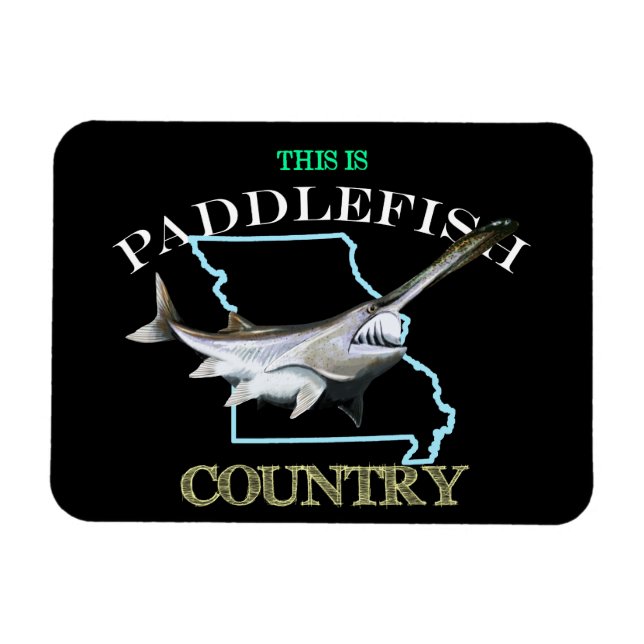 Magnet Flexible Le Missouri est un pays de paddlefish (Horizontal)