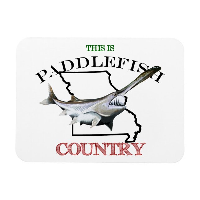 Magnet Flexible Le Missouri est un pays de paddlefish (Horizontal)