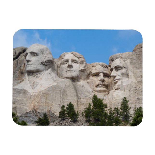 Magnet Flexible Le Mont Rushmore au printemps (Horizontal)
