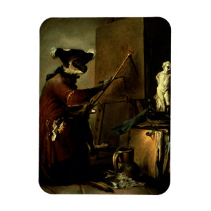 Magnet Flexible Le peintre de singe, 1740 (huile sur la toile)