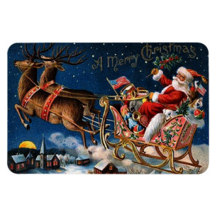 Magnet Flexible Le Père Noël arrive en ville