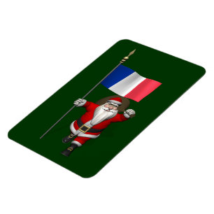 Magnet Flexible Le Père Noël Avec L'Enseigne De France