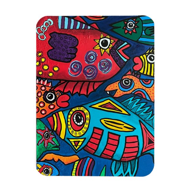 Magnet Flexible Le poisson dans la voie rapide (Vertical)