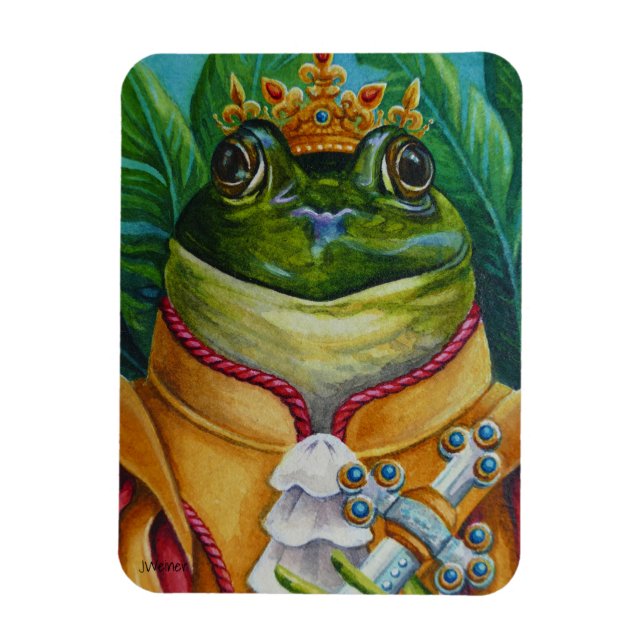 Magnet Flexible Le Prince de la Grenouille avec l'Aquarelle Couron (Vertical)