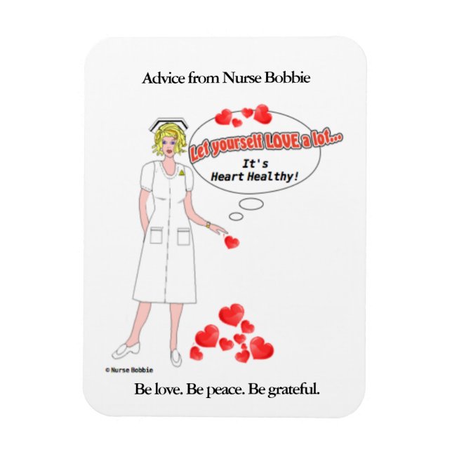 Magnet Flexible Le rappel de l'infirmière Bobbie que l'amour est u (Vertical)