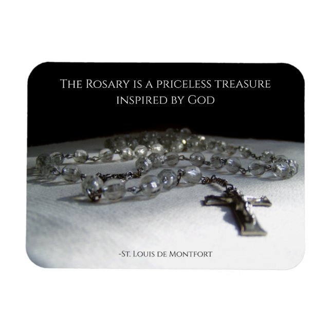 Magnet Flexible Le Rosaire, un trésor inestimable inspiré par Dieu (Horizontal)