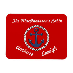 Magnet Flexible Le rouge ancre le marqueur Aweigh de porte de