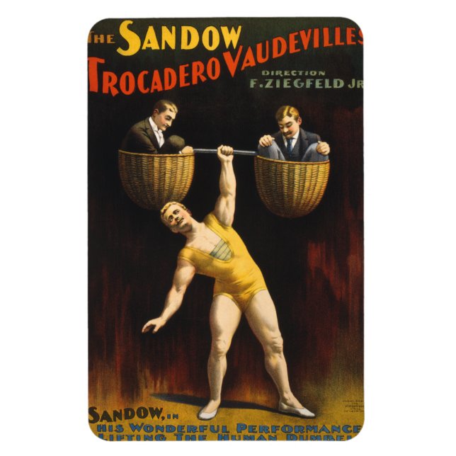 Magnet Flexible Le Sandow Eugen Sandow Vaudeville Weightlifter (Vertical)