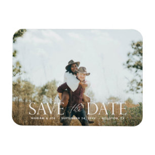 Magnet Flexible Le Script H Modern 2 Photo Enregistrer la date