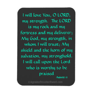 Magnet Flexible Le seigneur est ma citation de bible de roche