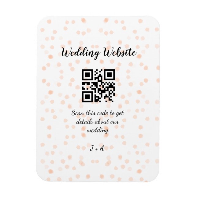 Magnet Flexible Le site web mariage scanner code QR pour les détai (Vertical)
