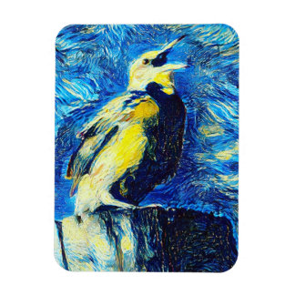 Magnet Flexible Le style VanGogh aux oiseaux solitaires