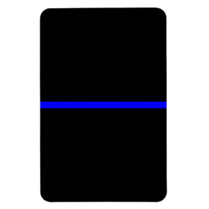 Magnet Flexible Le Symbolique Ligne Bleue Mince Horizontale Noir