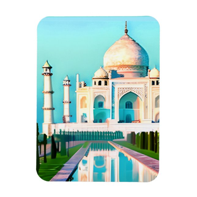 Magnet Flexible Le Taj Mahal sous un ciel étoilé (Vertical)