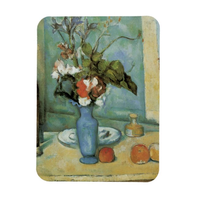 Magnet Flexible Le Vase Bleu (Fleurs et Fruits) par Paul Cezanne (Vertical)