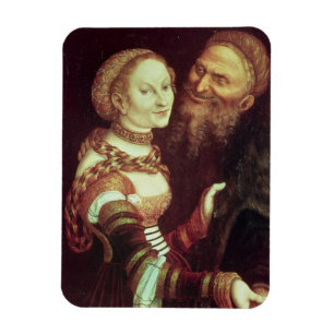 Magnet Flexible Le vieil homme malade d'amour, 1553 (huile sur le