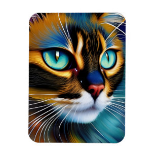 Magnet Flexible Le visage d'un mignon Lynx pointe Siamese