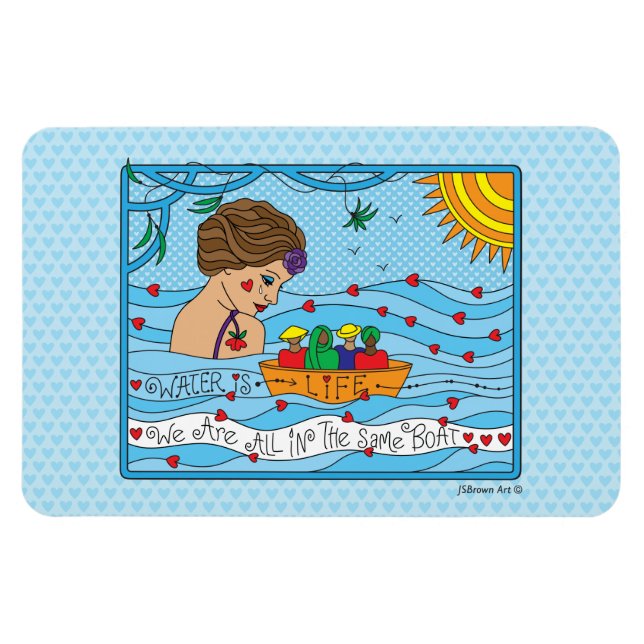 Magnet Flexible L'eau est la vie_Aimant flexible 6" x 4" (Horizontal)