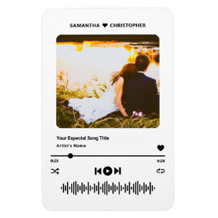 Magnet Flexible Lecteur de musique de chanson spéciale nom personn