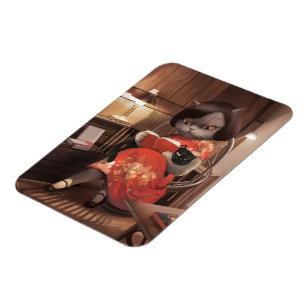 Magnet Flexible Lecture Chat à Cheongsam