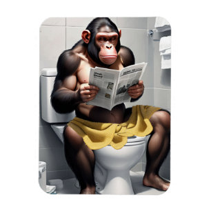 Magnet Flexible Lecture Information Age Ape, Hilarié Funny Chimp