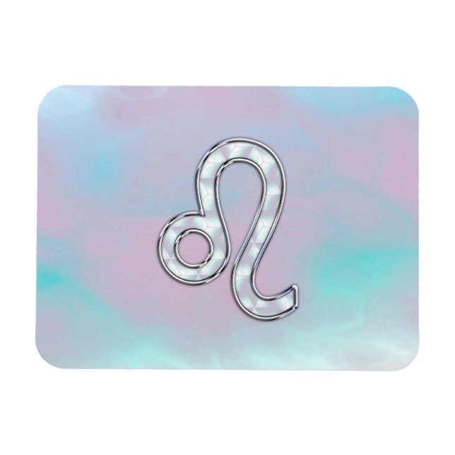 Magnet Flexible Leo Zodiac Connexion Pastels Style Nacre Imprimer (Horizontal)