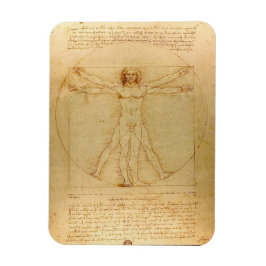 Magnet Flexible Leonardo Da Vinci, Homme Vitruvien, Ratio D'Or