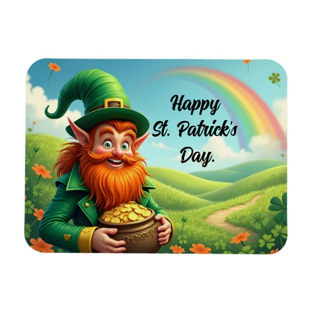 Magnet Flexible Leprechaun avec aimant flexible or (Horizontal)