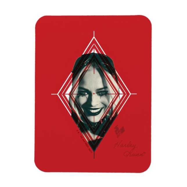 Magnet Flexible L'équipe du suicide | Harley Quinn Diamond Target (Vertical)