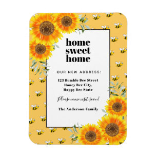 Magnet Flexible Les abeilles à bourdons des tournesols changent de
