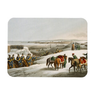 Magnet Flexible Les Alliés devant Dantzic en hiver, gravée par M