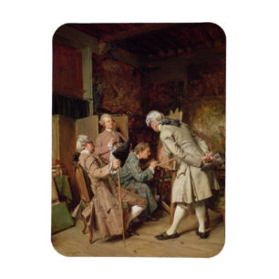 Magnet Flexible Les amants d'art, ou le peintre, 1860 (panneau)