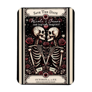 Magnet Flexible Les Amoureux Tarot Squelette Amour Sauvegarder la 
