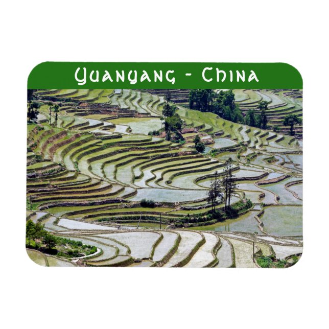 Magnet Flexible Les célèbres terrasses de riz yuanyang - Yunnan, C (Horizontal)