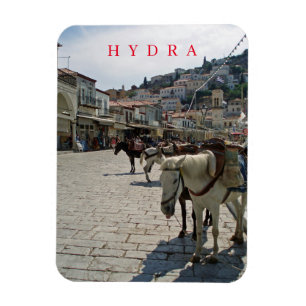 Magnet Flexible Les chevaux de l'île d'Hydra vue aimant frigo