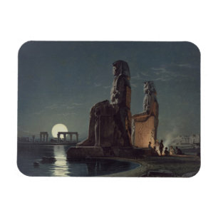 Magnet Flexible Les colosses de Memnon, Thebes, un de 24 illustrat