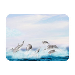 Magnet Flexible Les dauphins qui sautent