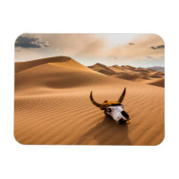 Les déserts | Crâne de vache Dunes de sable ondulé