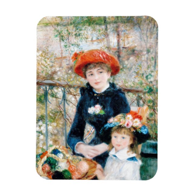 Magnet Flexible Les Deux Soeurs, Sur La Terrasse Auguste Renoir    (Vertical)
