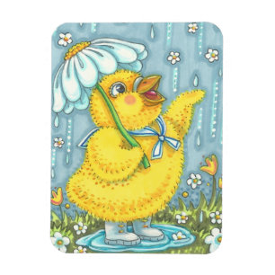 MAGNET FLEXIBLE LES DOUCHES D'AVRIL APPORTENT MAI FLEURS BÉBÉ POUL