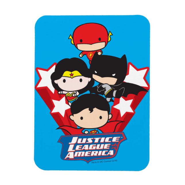 Magnet Flexible Les étoiles de la Chibi Justice League of America (Vertical)