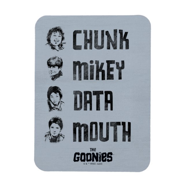 Magnet Flexible Les Goonies | Couche, Mikey, Données, Bouche (Vertical)