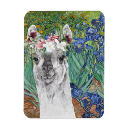 Magnet Flexible Les iris et la lama fantaisie de Van Gogh